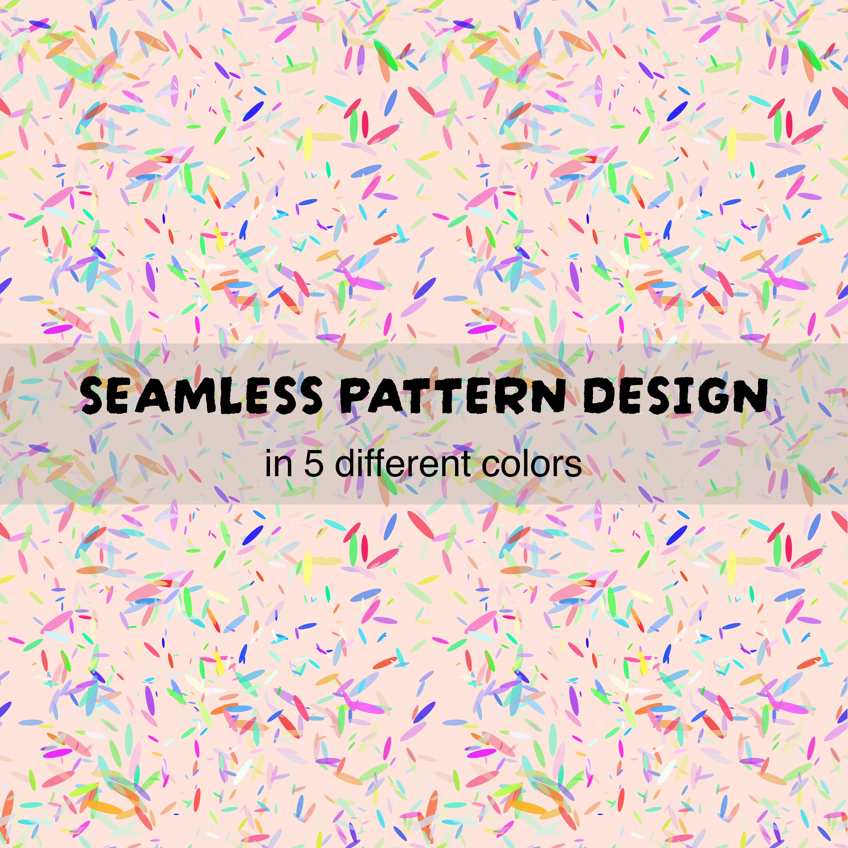 Confetti Seamless Pattern — 5 Color Variations
