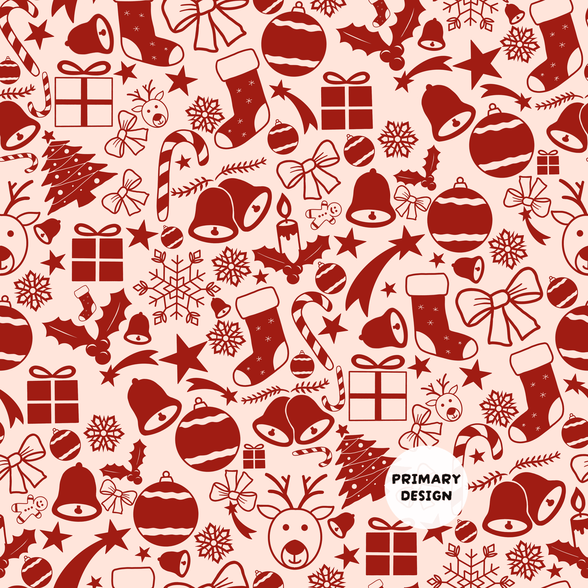 Christmas Icon Seamless Pattern PNG